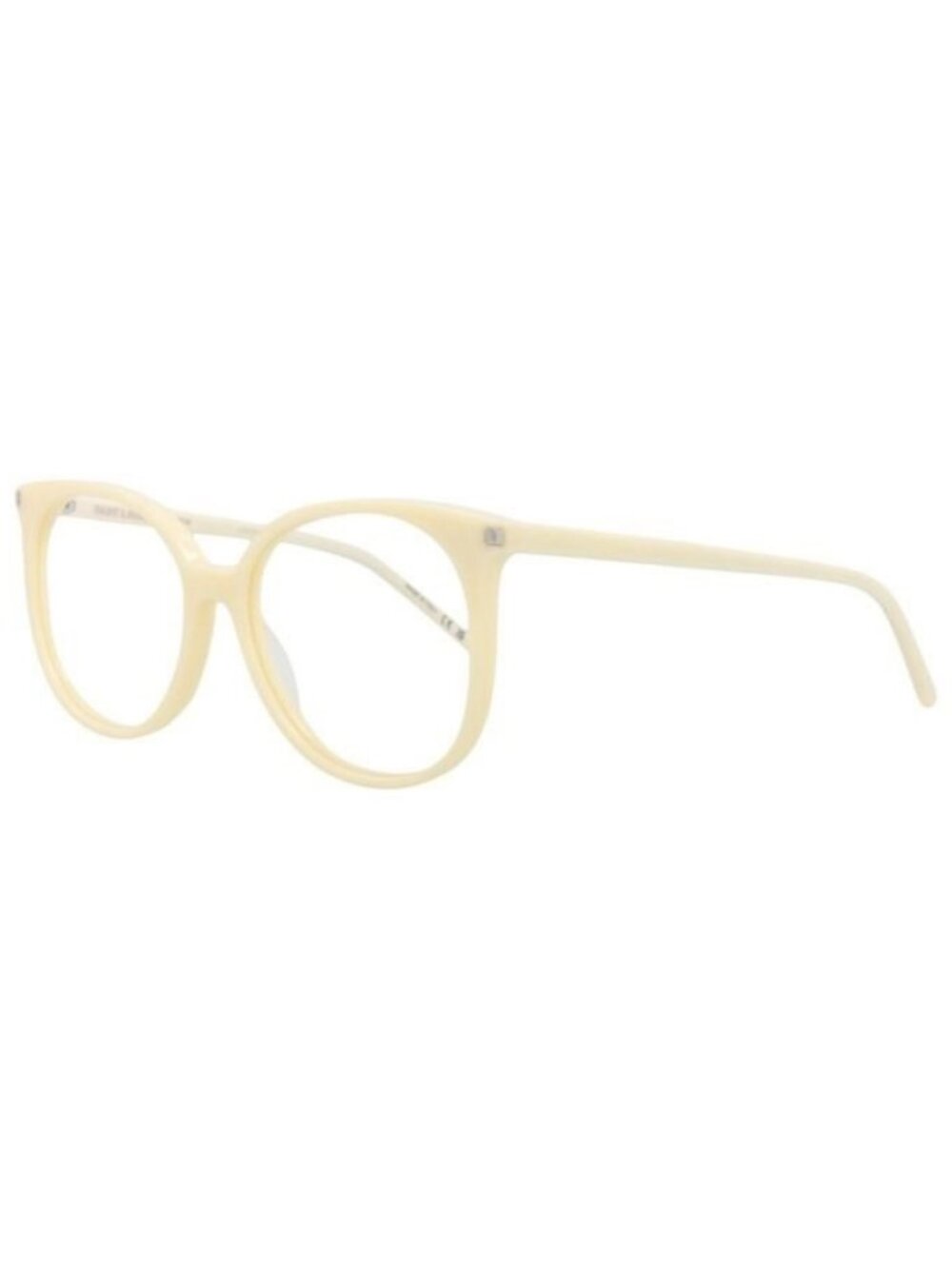 New Saint Laurent Womens Round/Oval Ivory Ivory Transparent Fashion Designer Eye